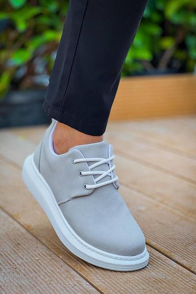 MELAMS WOLFSBURG Men's Casual Shoes - GRAY SUEDE, Lace-up - KBC