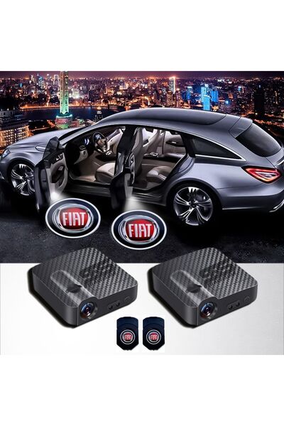 STS Oto Aksesuar Fiat Kapı Altı Logo Araç İçi Pilli 2 Adet