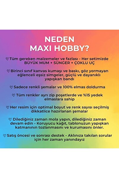 MAXİ Romantik Kediler - Diamond Painting, Elmaslı Goblen, Mozaik Tablo, Elmas, Boncuk Taş İşleme 20X30cm