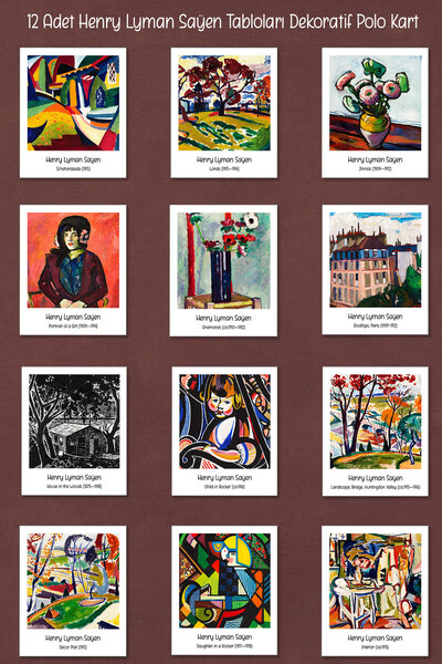 Runrux 12 بطاقة بولو مزخرفة - لوحات هنري ليمان الصحية، لوحة سلكية وتزيين لوحة...