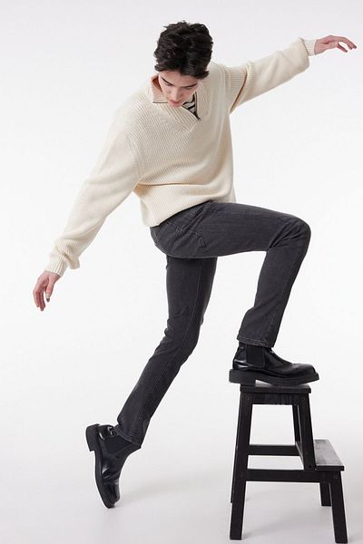 Riders by Lee Anthracite ColorKansasSlimFitStretchyJean Prousers -NormalWaist