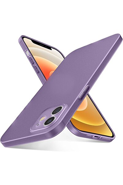 HyperAge غطاء رقيق للغاية متوافق مع آيفون 11 بلون أرجواني غامق، سطح غير لامع مقاوم للاتساخ، غطاء حماية للكاميرا شبه شفاف