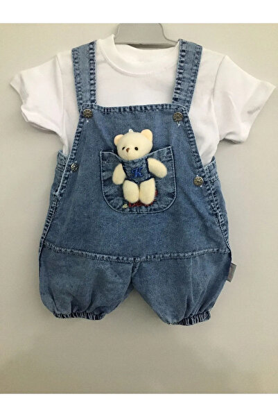 npLStore Çocuk Oyuncak Ayıcık Detaylı Kot Tulum