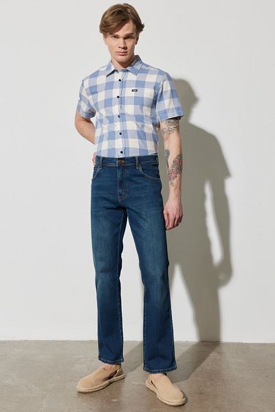 WRANGLER Texas Regular Waist Straight Leg Stone Color Men's Stretchy Jean Denim Jeans