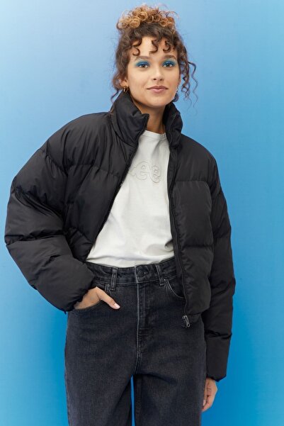 Lee Regular Fit Normal Kesim Siyah Şişme Mont