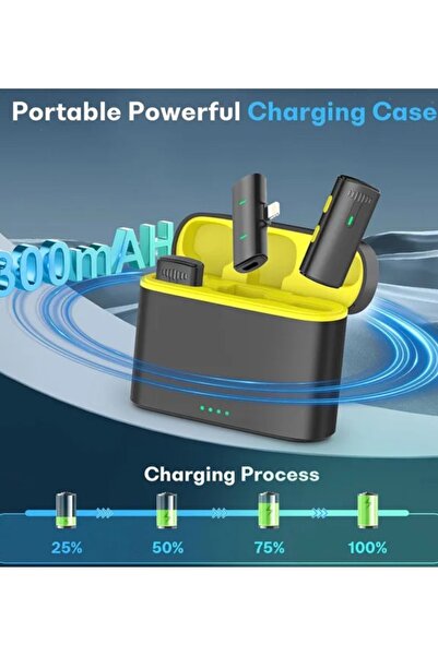 comse Iphone  Uyumlu Lightning Kablosuz K10 Yaka Mikrofonu Youtube Facebook Tiktok Podcast