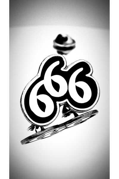 666 Devil Biker Badge