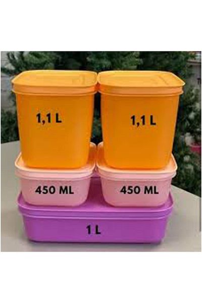 Tupperware Alaska 5-Piece Deep Freezer and Refrigerator Set