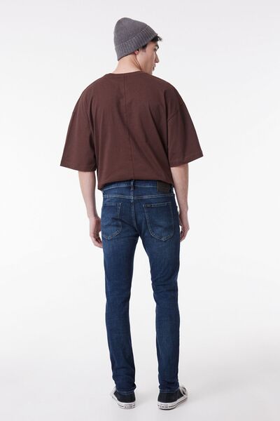 Lee Luke Slim Fit Dar Kesim Düşük Bel Koyu Mavi Esnek Jean Kot Pantolon