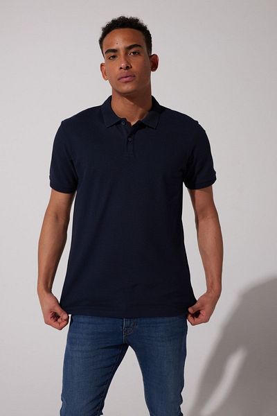 Riders by Lee Marineblaues Polo-Shirt mit normaler Passform – 100 % Baumwolle