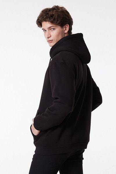 Riders by Lee Hooded Black Regular Fit Sweatshirt
