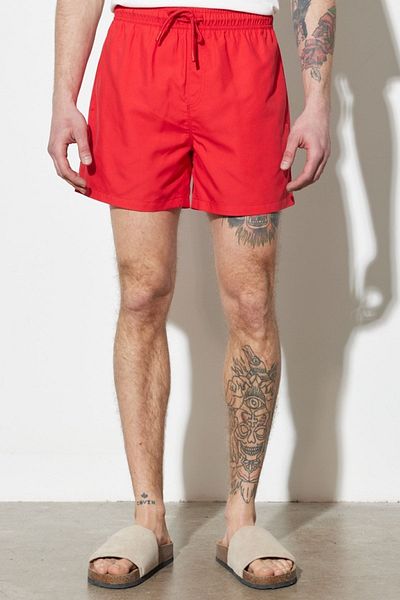 WRANGLER Regular Fit Red Men's Swim Shorts