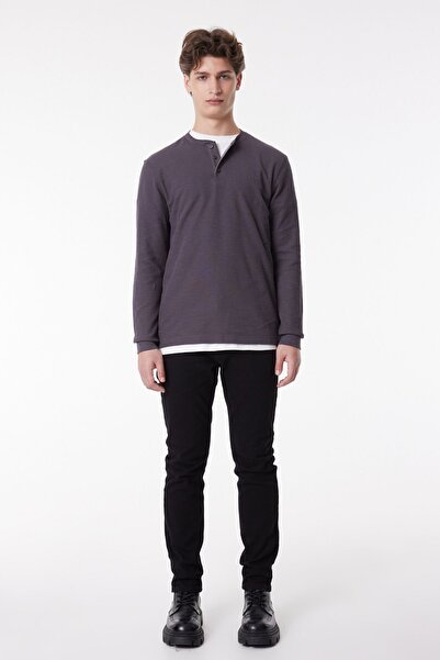 Lee Regular Fit Normal Kesim %100 Pamuk Bisiklet Yaka Gri Tişört