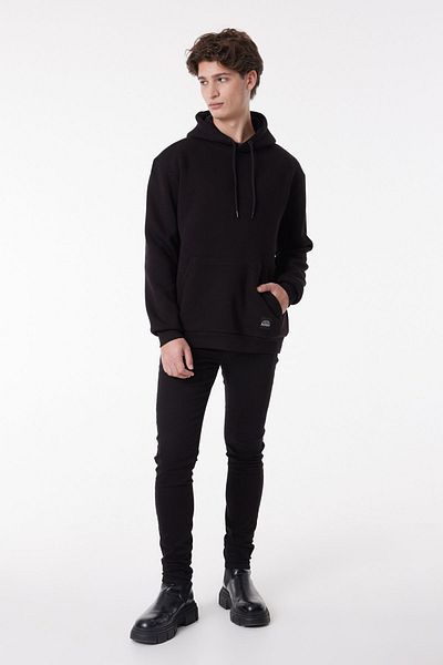 Riders by Lee Hooded Black Regular Fit Sweatshirt