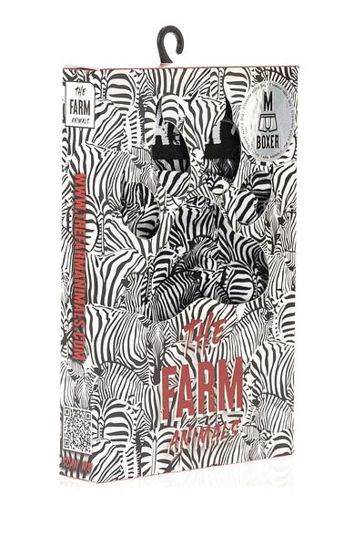 FARM ANİMALS Μπόξερ με σχέδιο Zebra