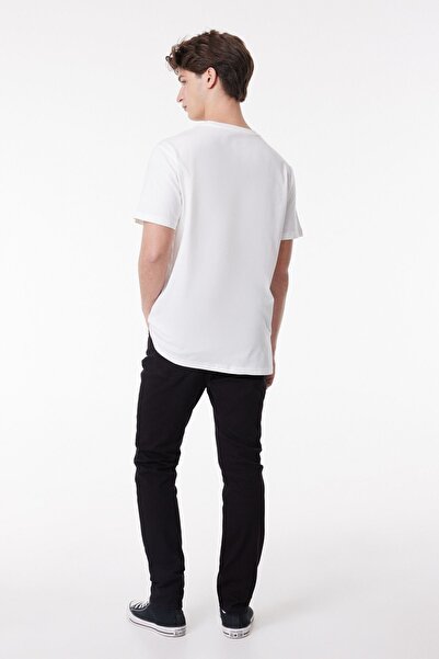 Lee T-shirt Regular Fit Normal Kesim Bisiklet Yaka %100 Pamuk Beyaz Erkek