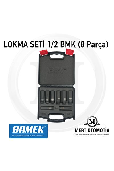 Bamek 8 Piece 1/2" Long Socket Set