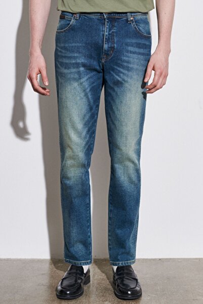 WRANGLER Regular Fit Normal Kesim Düşük Bel Dar Paça Mavi Texas Tapered Jean ...
