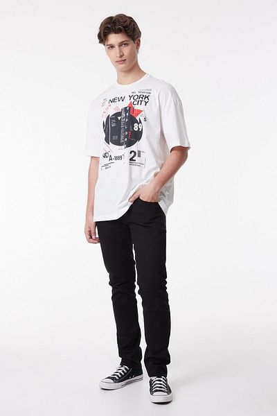 Lee Loose Fit 100% Cotton Crew Neck T-Shirt