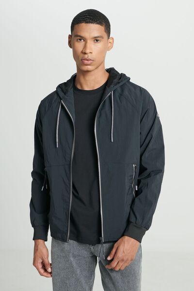 Lee Regular Fit Men's Black Jacket L 231225001   Full Zip Jacket