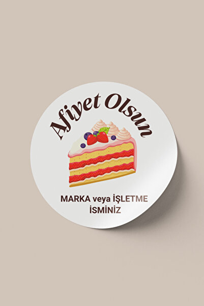 Runrux Markanıza ve Butik İşletmelere Özel Pasta Etiketi - İşletme Butik Satı...