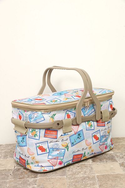 Kale Termos KALE Patterned Thermos Insulated Picnic Basket - Sequin Patterned Picnic Bag
