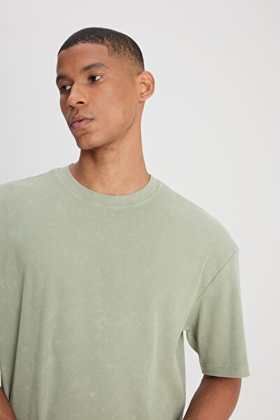 Lee Πράσινο μέντας - Άνετο μπλουζάκι με λαιμόκοψη