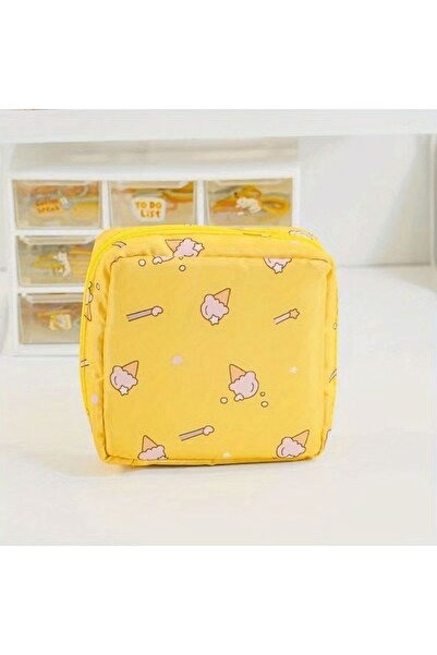 daystar Многофункционална чанта с мотив на сладолед - чанта за подложки, грим, козметика и фиби за коса