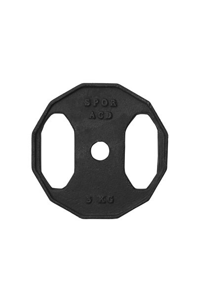 ACDSPOR 2 x 5 Kg 5 Kg Demir Döküm Plaka 2 Adet Döküm Siyah Tek Ebat Dambıl Seti