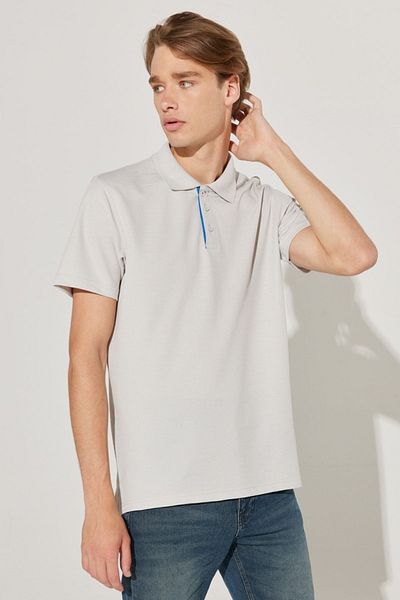 ALL TERRAIN GEAR -x- Wrangler All Terrain Gear - Tricou cu decolteu polo gri, cu croiala normală