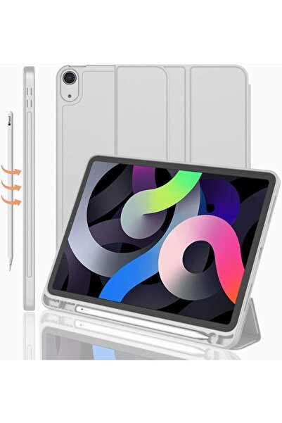 TEKNETSTORE IPad 10.Nesil 10.9 İnç 2022 Uyumlu Kılıf Kalem Bölmeli Uyku Modlu Standlı Silikon A2757 A2777 A2696