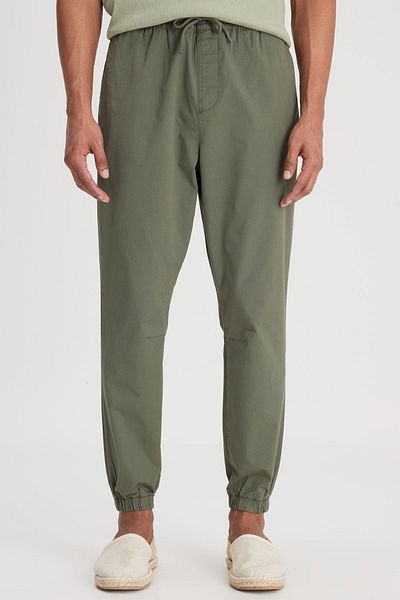 Lee Khaki Color -RegularFitJoggerPants, Narrow Waist Cut