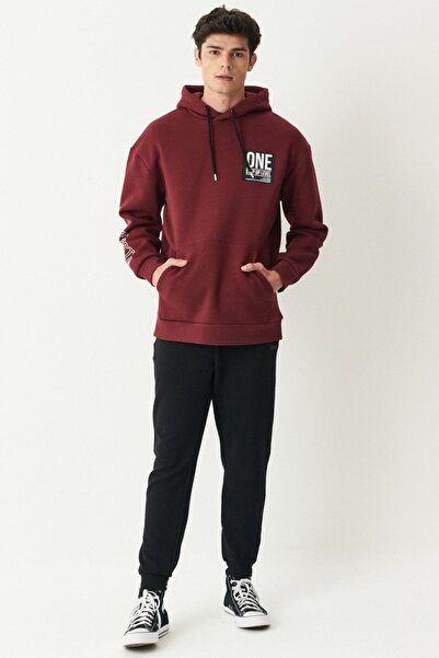 Riders by Lee Loose Fit Rahat Kesim Kapüşonlu Şardonlu Kiremit Sweatshirt