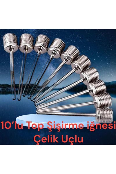 Gök Sports 10-piece Steel Tip Ball Inflating Needle - Pump Needle