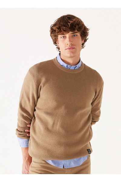 WRANGLER Crew Neck Regular Fit Tile Men's Sweater