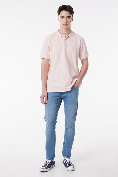 Riders by Lee Světle růžové tričko PoloCollar 100% CottonRegularFit