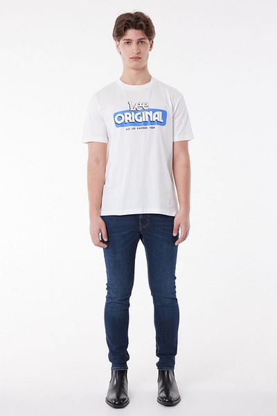 Lee Crew Neck 100% Cotton Regular Fit Off-white T-shirt