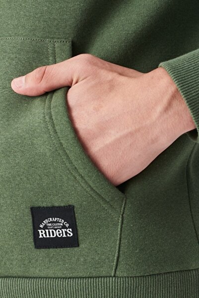 Riders by Lee Khaki ColorRegularFit Hooded Sweatshirt
