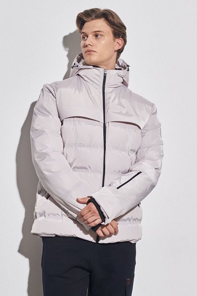 ALL TERRAIN GEAR -x- Wrangler Παντός εδάφους Gear Regular Fit με κουκούλα ανοιχτό γκρι φουσκωτό παλτό