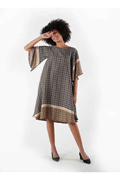 ALEXANDERGARDI Φόρεμα με μοτίβο μεγάλου μεγέθους με μανίκια νυχτερίδας (B24-00221)