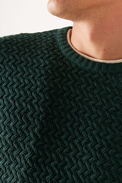 WRANGLER Green Knitwear Sweater -RegularFit, Crew Neck