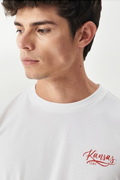 Riders by Lee Μπλουζάκι με λαιμόκοψη εκρού Regular Fit