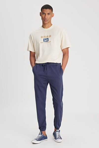 Lee Slim Fit Dar Kesim Normal Bel Dar Paça Lacivert Jogger Pantolon