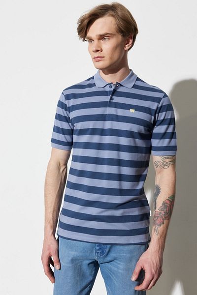 WRANGLER Pruhované tričko Polo s výstřihem ze 100% bavlny RegularFit