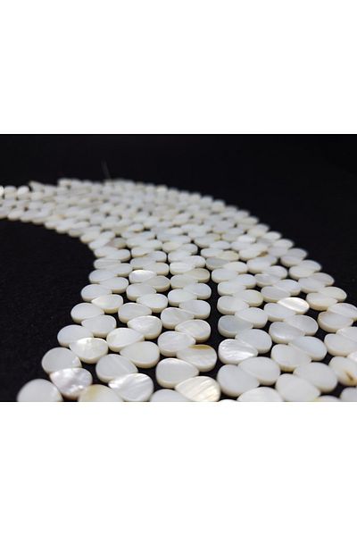 Yüksel Boncuk 8x12mm Drop Cut - Mother of Pearl Natural Stone String