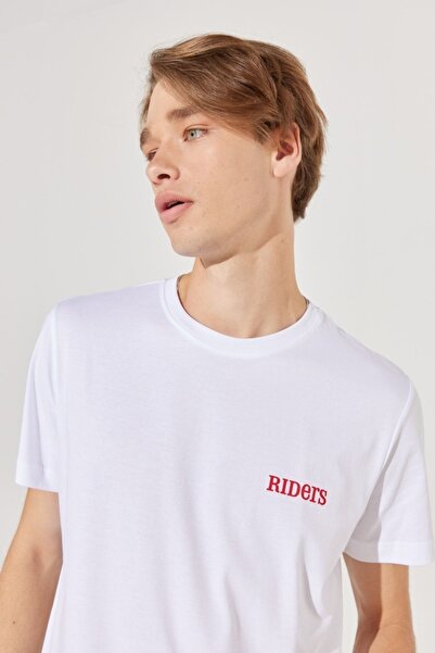 Riders by Lee Crew Neck 100% Cotton Relaxed Fit White T-Shirt