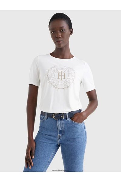 Tommy Hilfiger Suede Crested Regular Fit T-Shirt