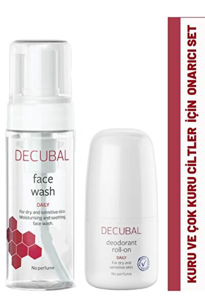 Decubal Kuru ve Çok Kuru Ciltler için Yüz Yıkama Köpüğü 150 ml ve Roll-on 50 ml