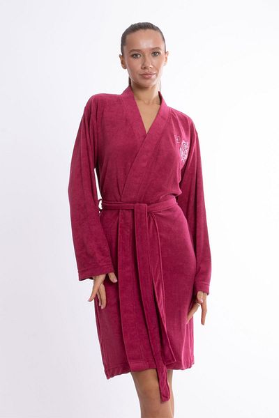 Dotamess Bamboo Luxury Embroidered Kimono Slim Fit Dressing Gown
