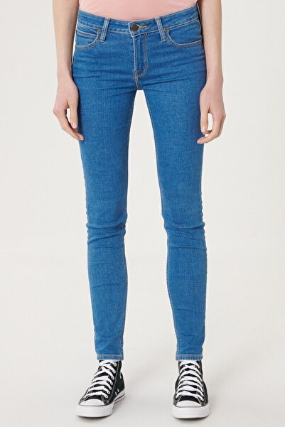 Lee Super Skinny Fit Dar Kesim Dar Paça Scarlett Kadın Denim Mavisi Esnek Jean Kot Pantolon
